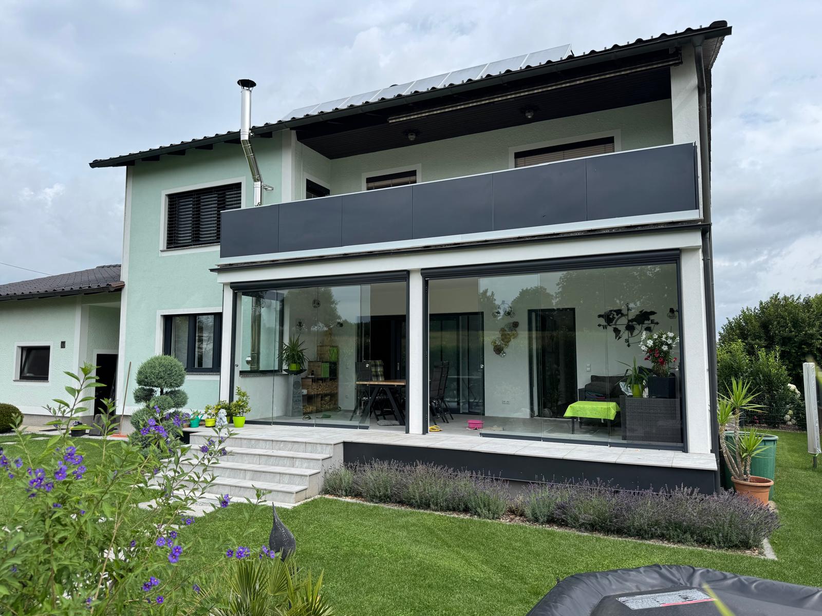 Terrassenverglasung Schiebeverglasung Ganzglas