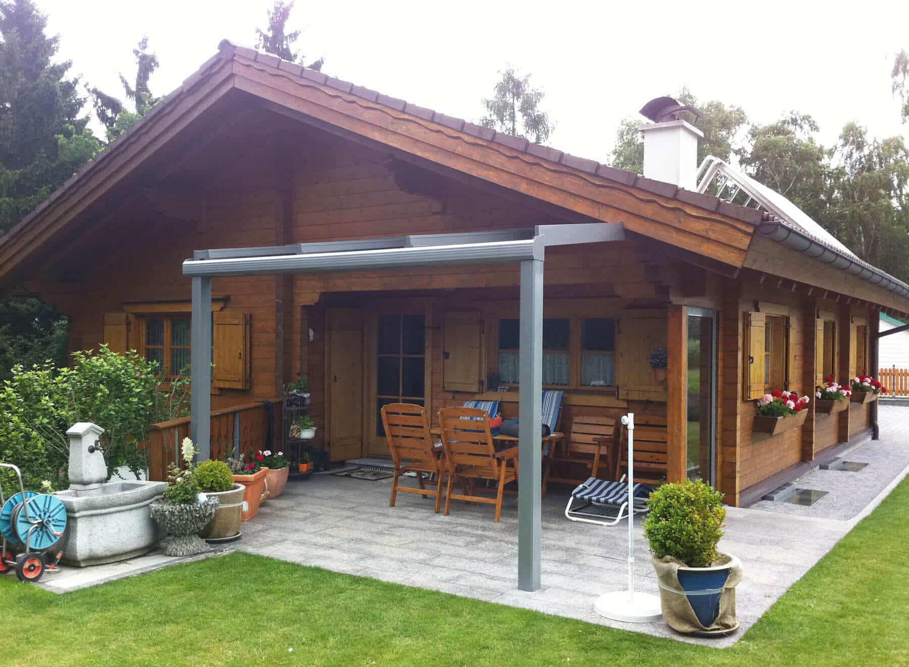  berdachung  Terrasse  Aluminium in Wei aluminium Schmidinger