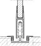 Vertikal Schnitt Bodenschiene 1 spurig - Variante 1