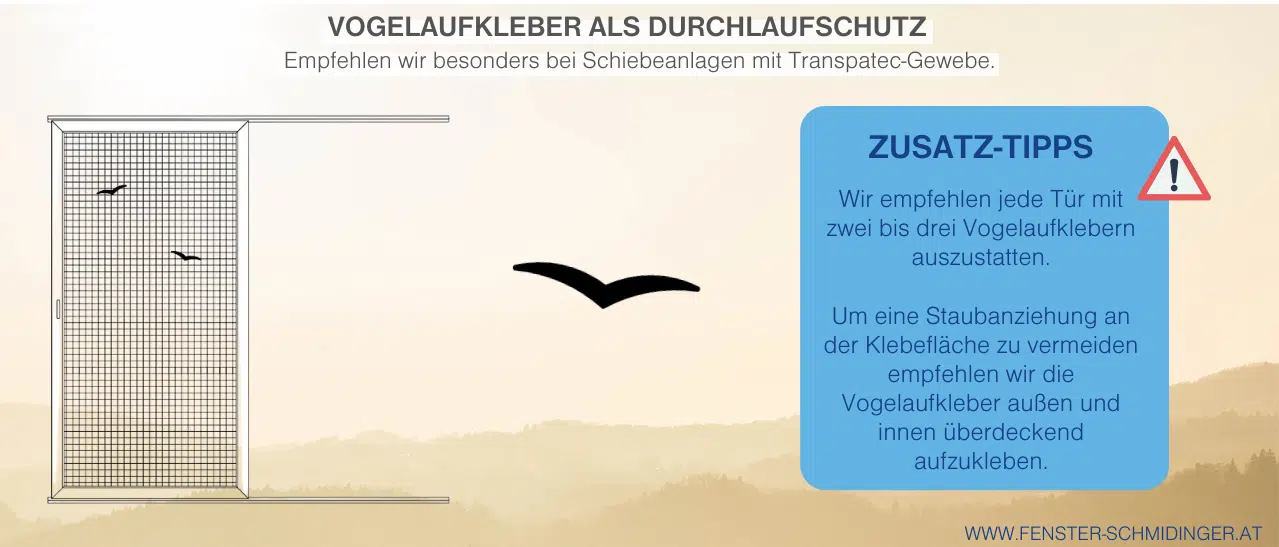 Schiebeanlage ohne Sprossen mit optionalen Durchlaufschutz für Transpatec zur Vermeidung von Beschädigungen.