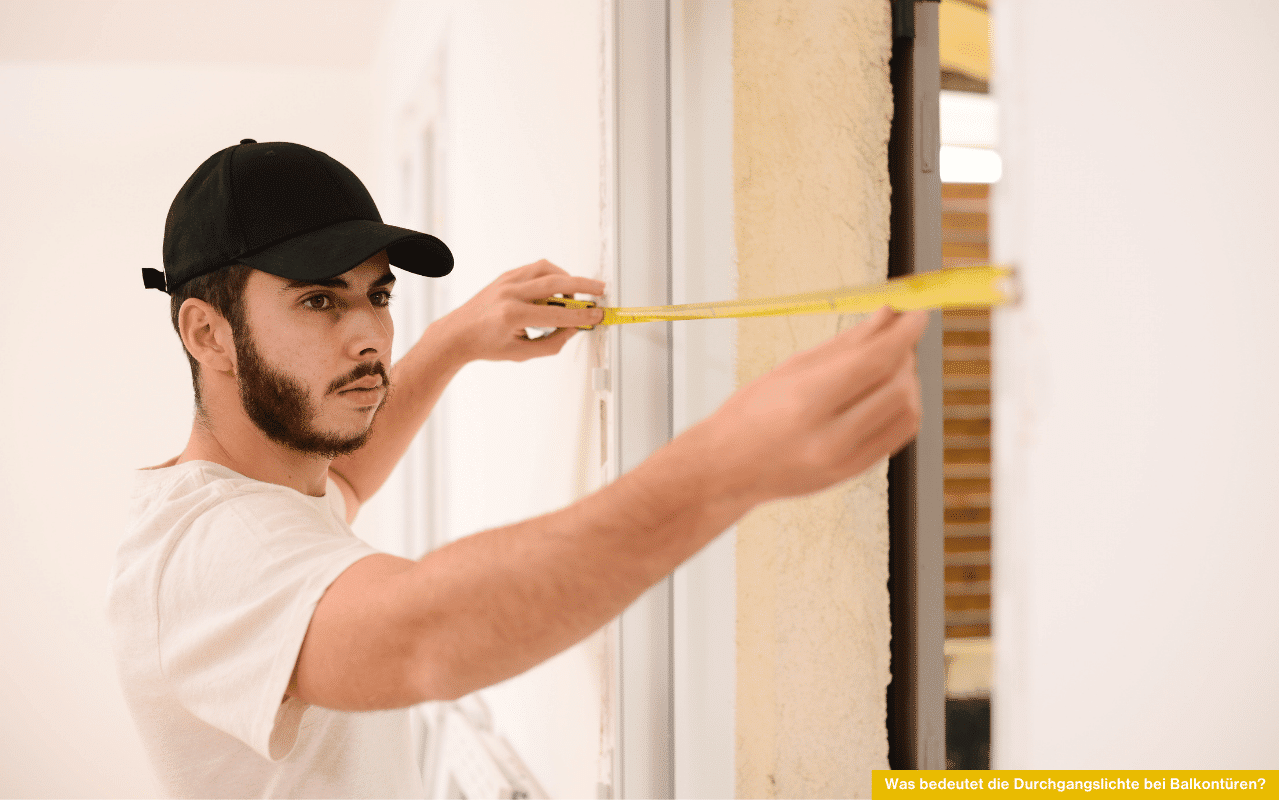 Was bedeutet die Durchgangslichte bei Balkontüren? Ermittlung der tatsächlichen nutzbaren Öffnungsbreite nach dem Türeneinbau.