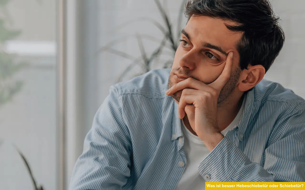 Was ist besser Hebeschiebetür oder Schiebetür Mann denkt über Auswahl moderner Türsysteme nach