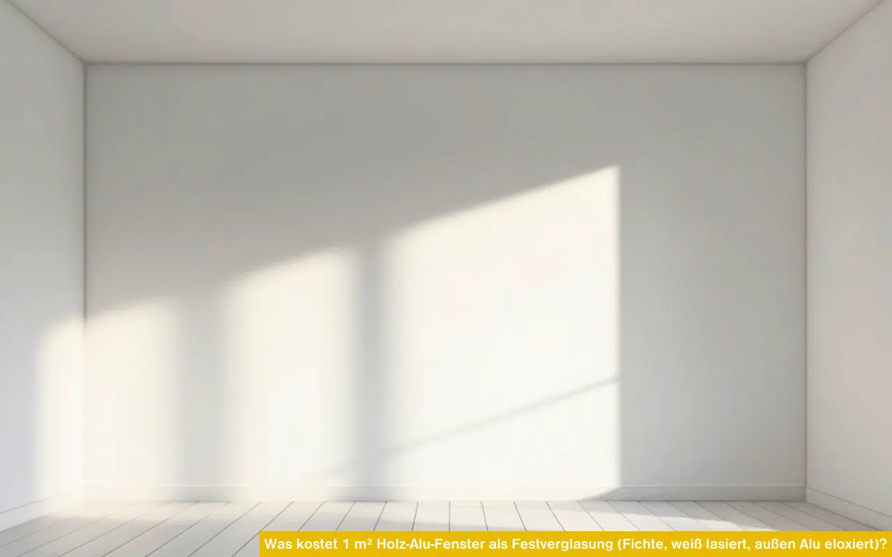 Was kostet 1 m² Holz-Alu-Fenster als Festverglasung (Fichte, weiß lasiert, außen Alu eloxiert)? Preise und Infos.