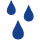 Icon: Wasserspuren als Zeichen für undichte Fenster zwischen Flügel und Rahmen oder Fenster und Mauerwerk.