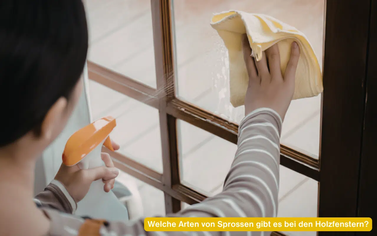 Welche Arten von Sprossen gibt es bei den Holzfenstern? Aufgeklebt oder im Zwischenraum.
