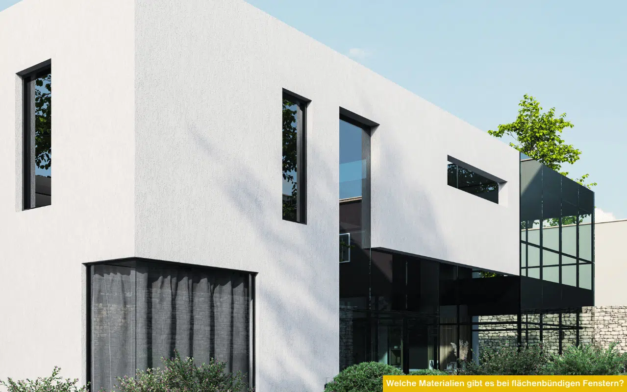 Welche Materialien gibt es bei flächenbündigen Fenstern?