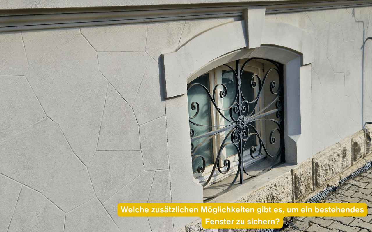Welche zusätzlichen Möglichkeiten gibt es um ein bestehendes Fenster zu sichern – Kellerfenster mit schmiedeeisernem Gitter