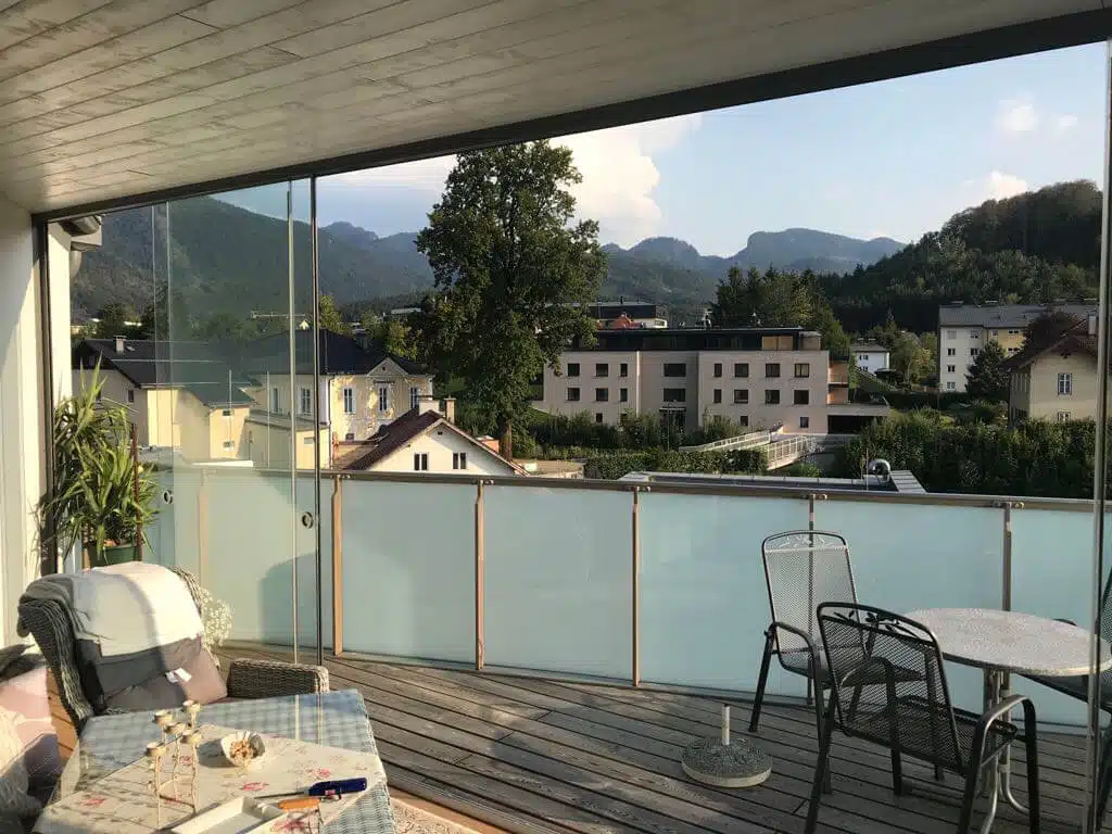 Wetterschutz Terrasse flexibel verschiebbar