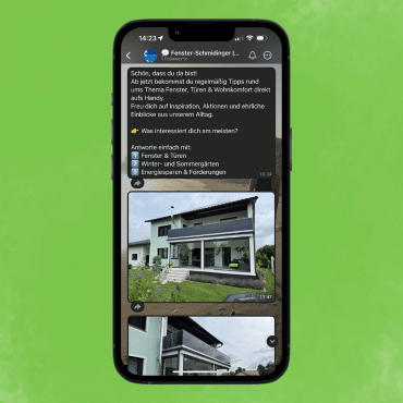 Fenster-Schmidinger auf WhatsApp
