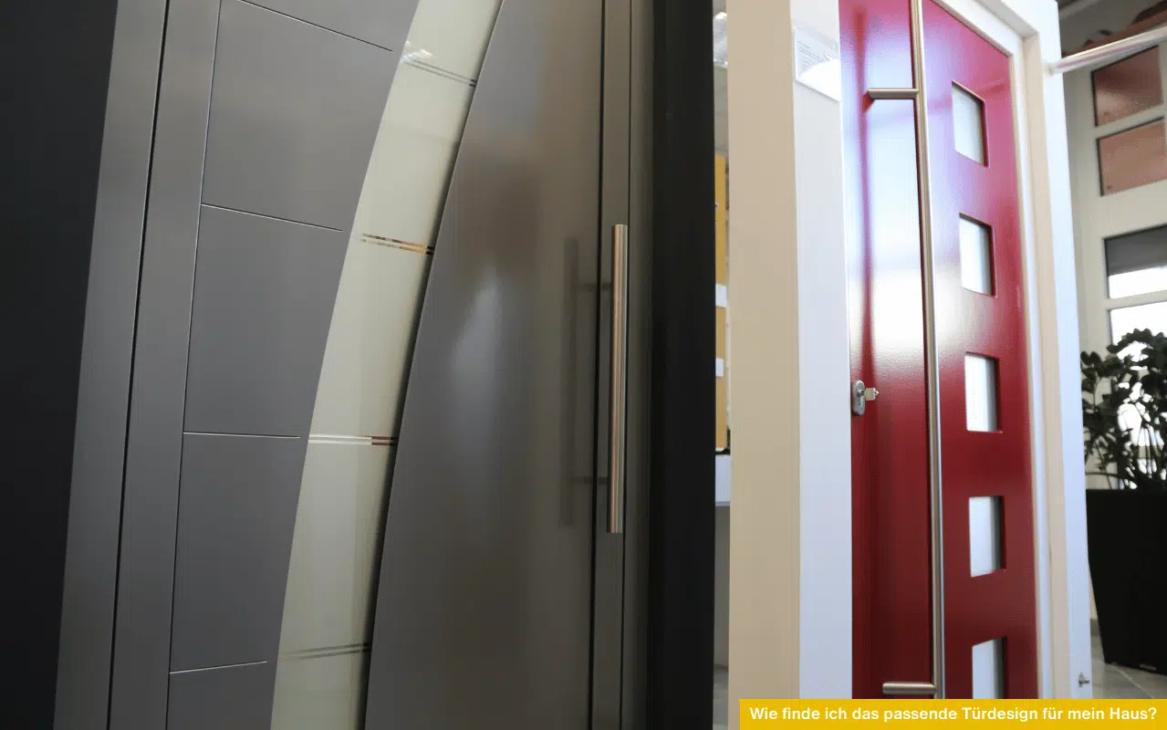 Wie finde ich das passende Türdesign für mein Haus? Ausstellung moderner Haustüren mit verschiedenen Farben, Materialien und Griffdesigns
