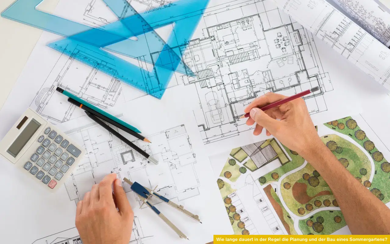Wie lange dauert in der Regel die Planung und der Bau eines Sommergartens? Informationen zu Phasen, Dauer und Ablauf bis zur Fertigstellung.