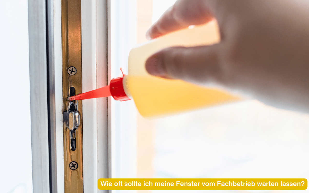 Wie oft sollte ich meine Fenster vom Fachbetrieb warten lassen - Schmieren von Beschlag und Verriegelung mit Pflegeöl