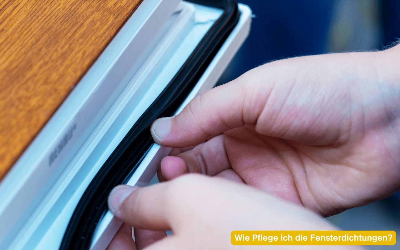 Wie Pflege ich die Fensterdichtungen - Detailaufnahme.