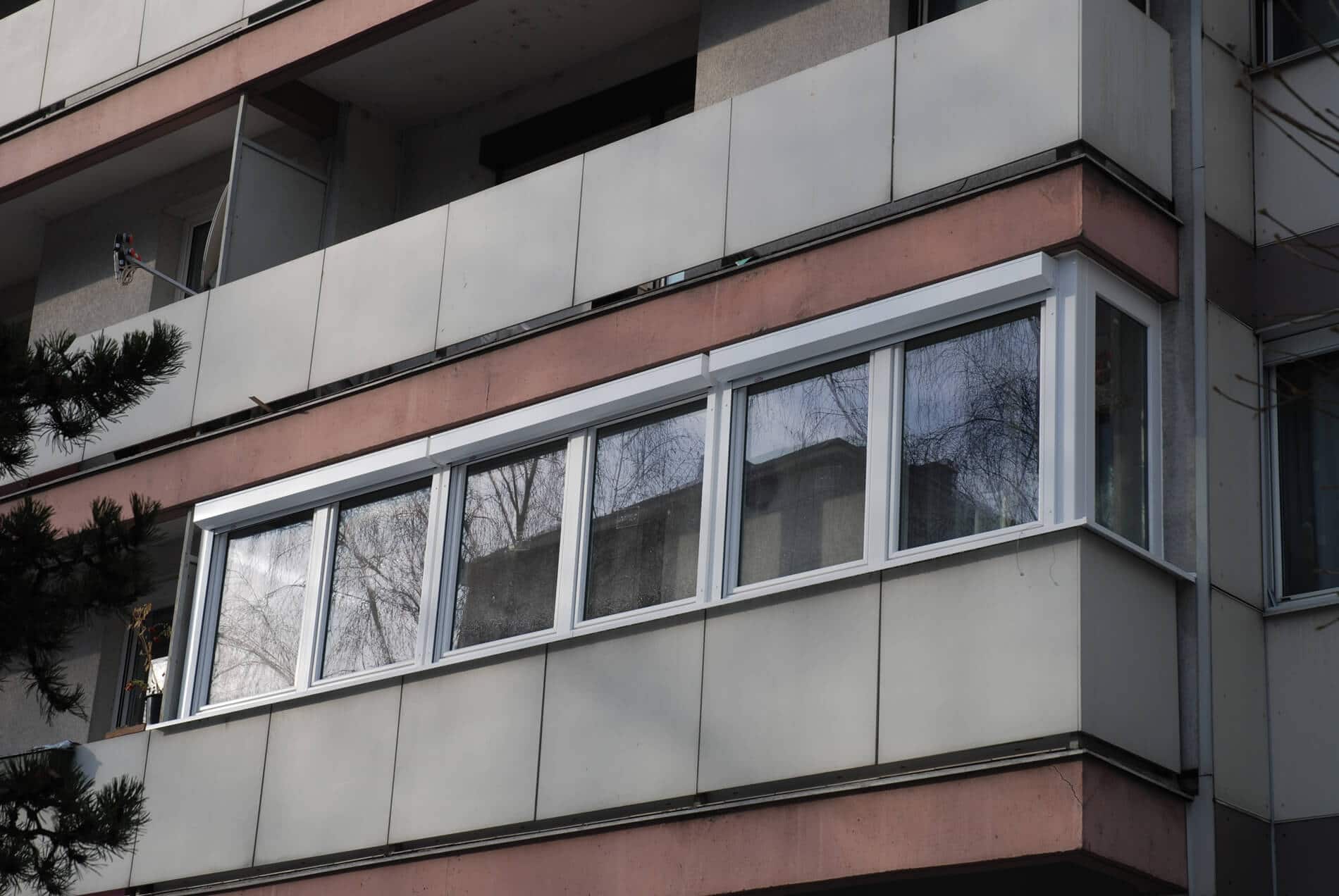 Windschutz Balkon Fenster weiß