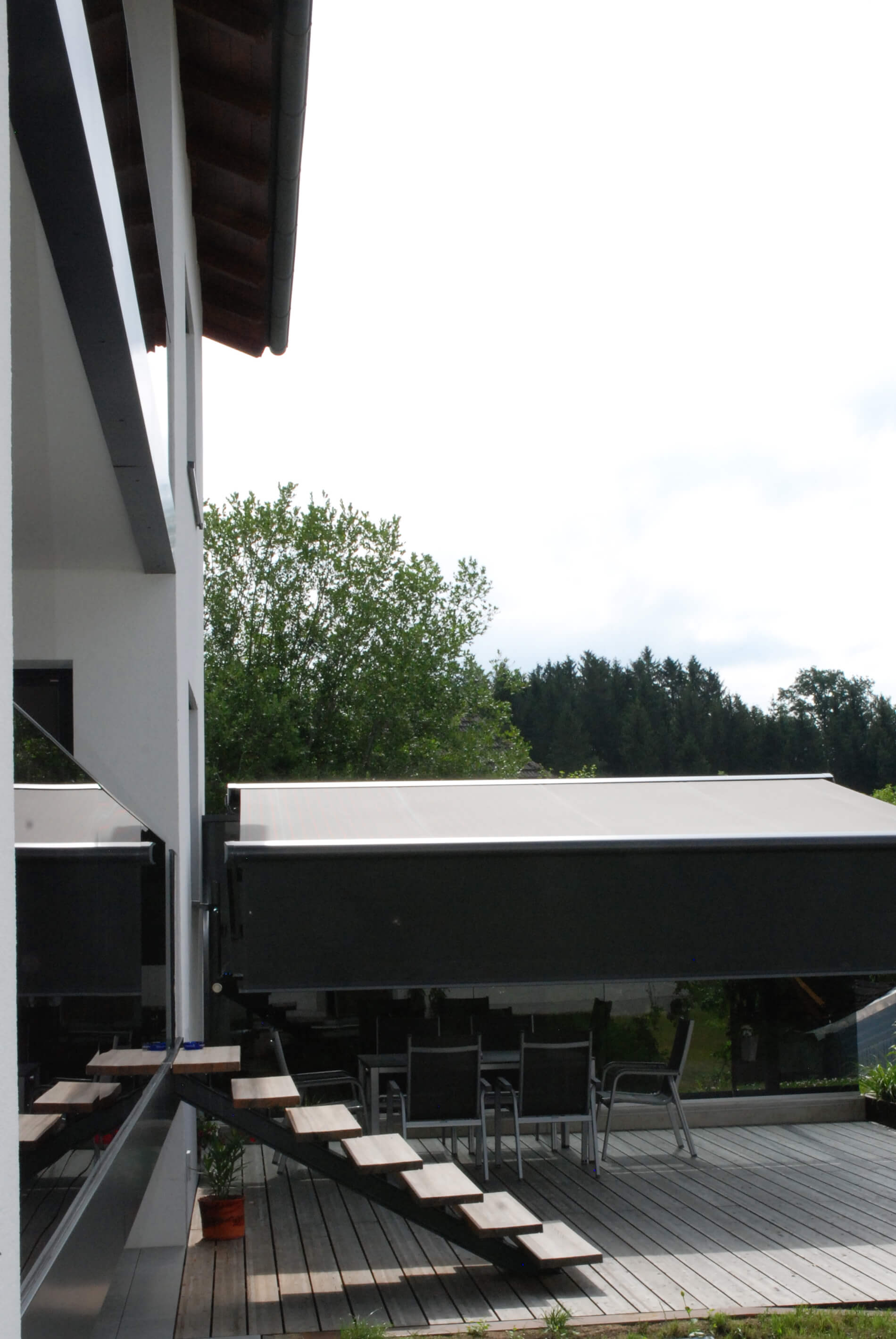 Windschutz Glas Balkon