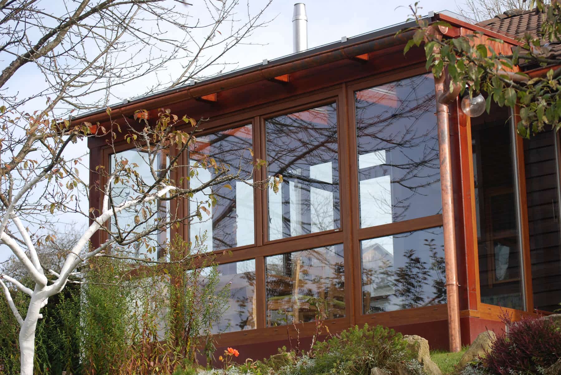 Wintergarten Holz Glas