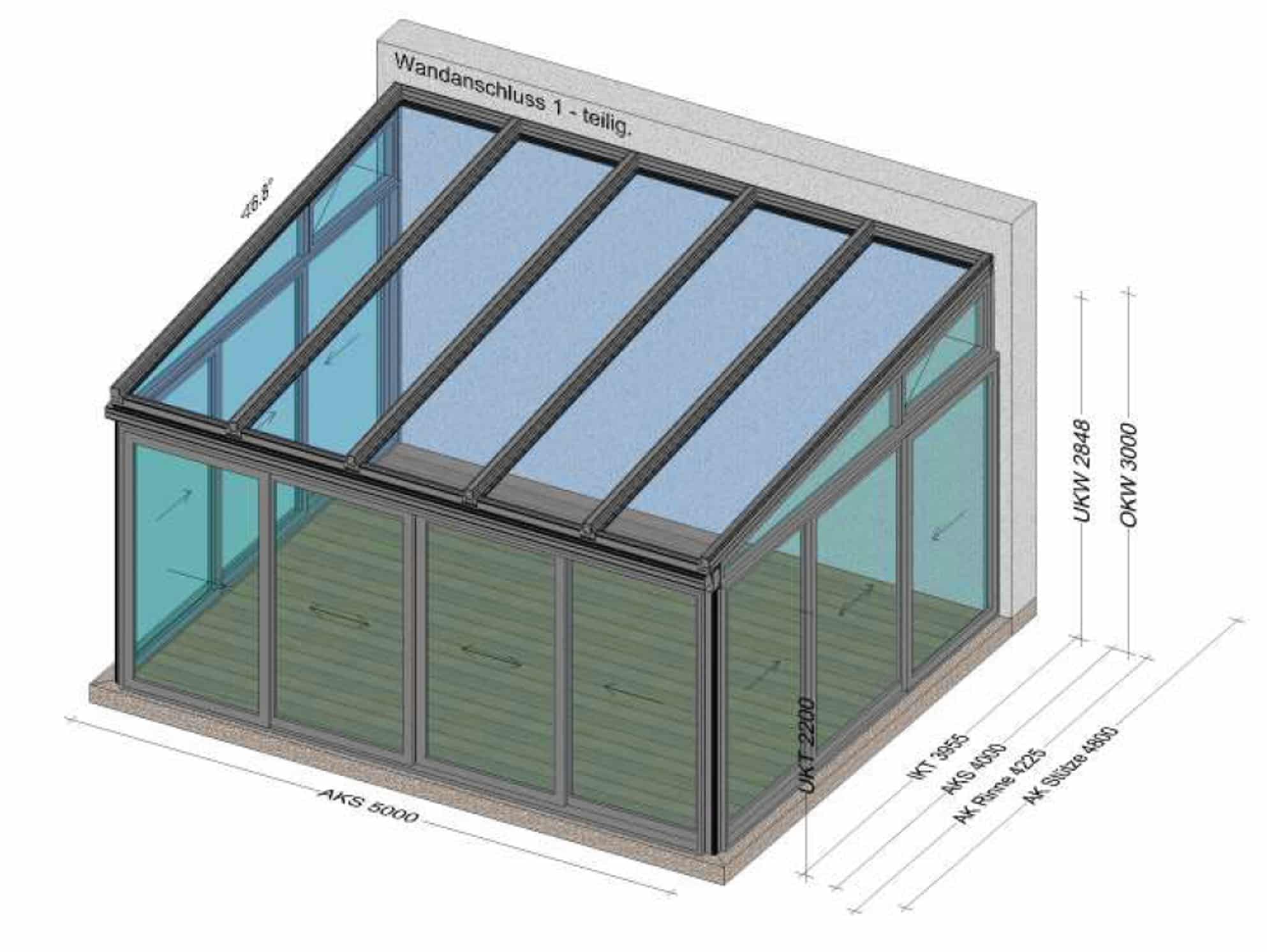 Wintergarten 5 x 4 - Planung BV Ansfelden OÖ