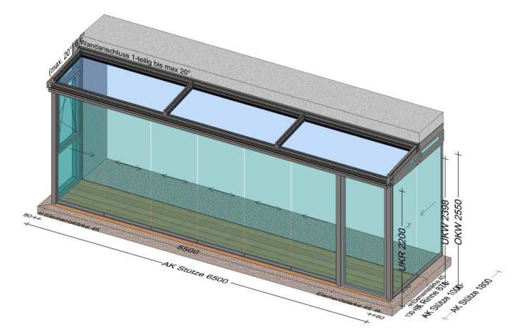 Wintergarten 7x2 - Planungsbeispiel