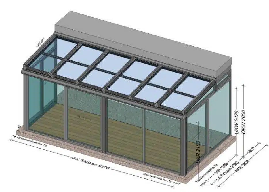 Wintergarten für Bauherren in Kremsmünster - Planung