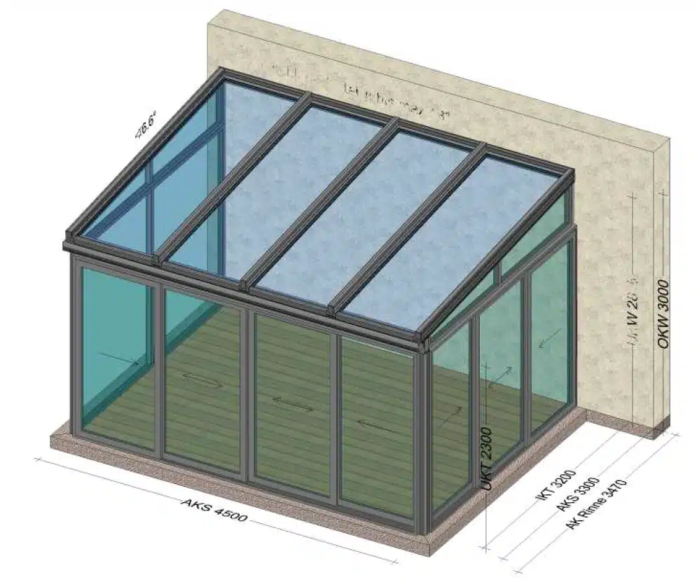 Wintergarten für BV Kirchdorf/Krems - Planung