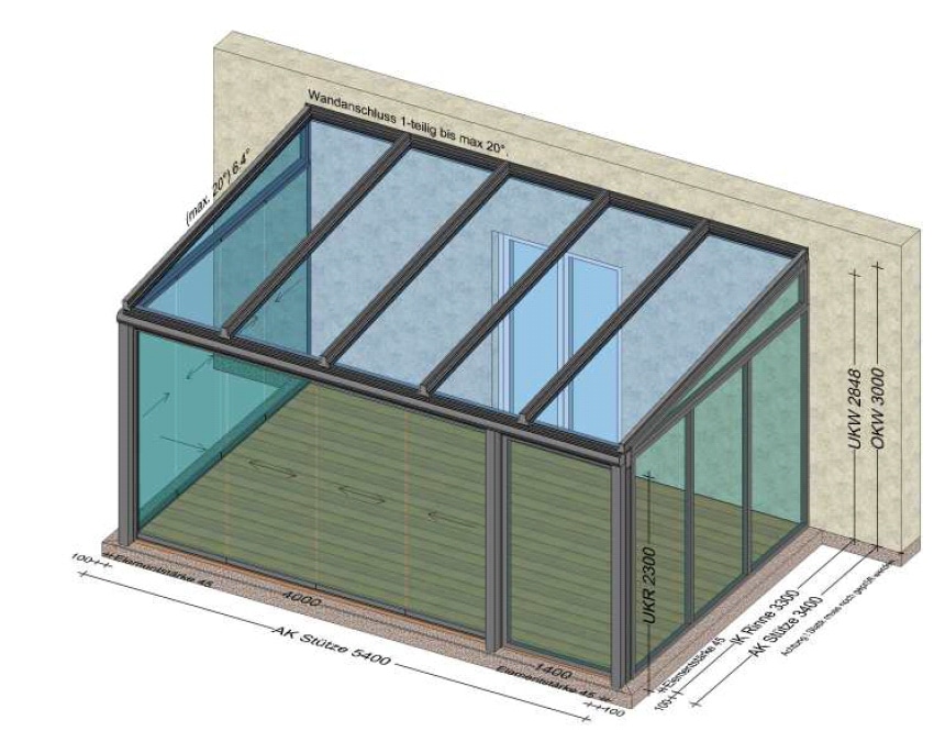 Wintergarten Glasschiebetüren Sunflex