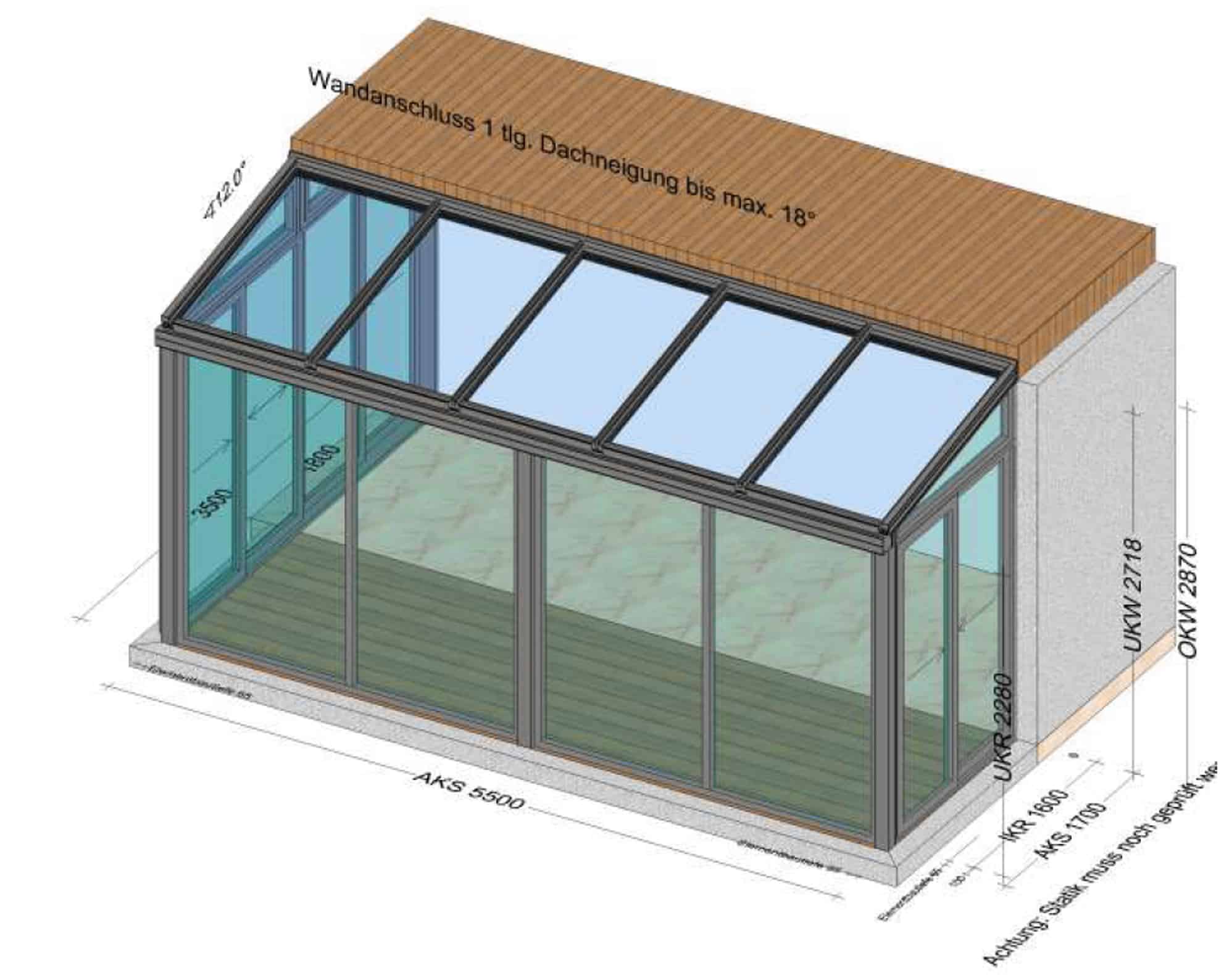 Wintergarten isoliert - Planung BV Traun OÖ