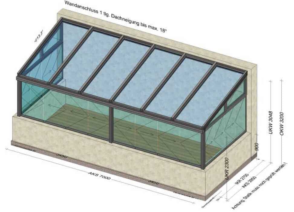 Wintergarten mit Schiebe-Falt Fenster