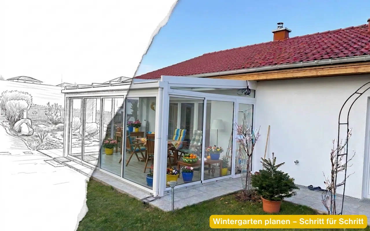 Wintergarten planen – Schritt für Schritt von der Skizze zum fertigen Wintergarten am Haus