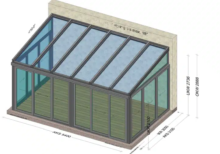 Wintergarten Preise 6x4 mit Isolierglas