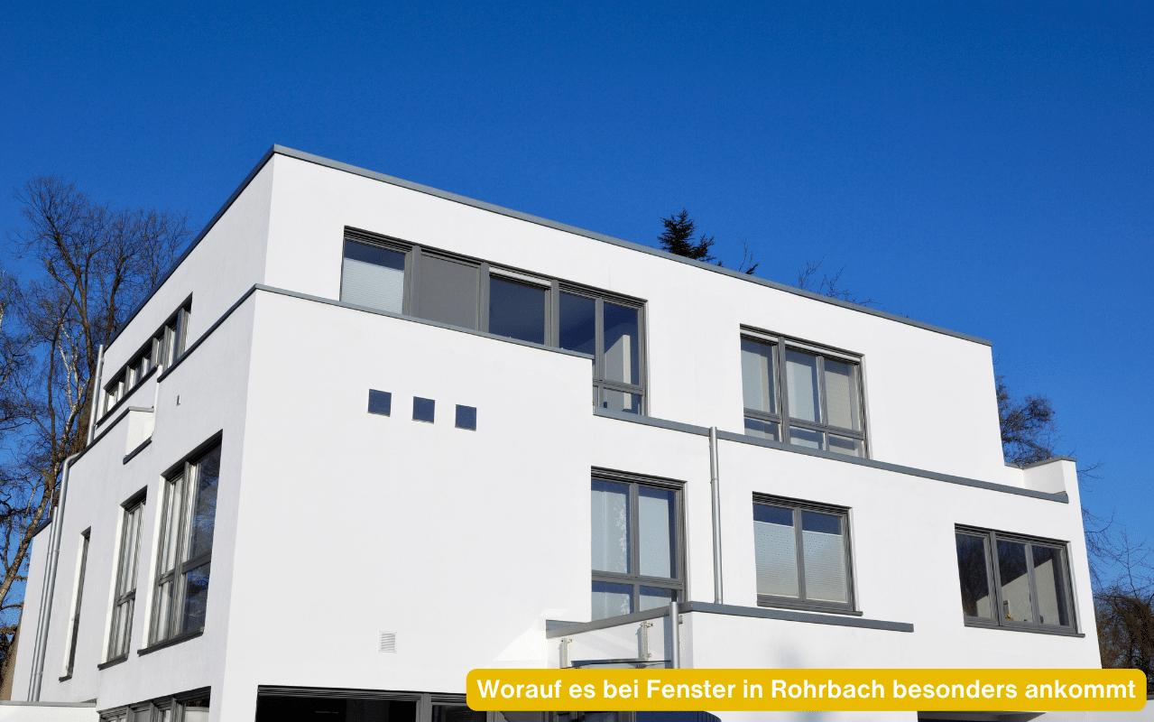 Worauf es bei Fenster in Rohrbach besonders ankommt – modernes weißes Wohnhaus mit anthrazitfarbenen Fenstern im Mühlviertel